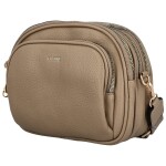 Trendy dámská koženková crossbody kabelka Glafira, béžová