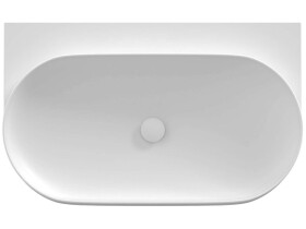 RAVAK - Yard Umyvadlo, 81x50 cm, bez přepadu, bez otvoru pro baterii, matná bílá XJX0E080000