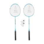 RULYT Badmintonový set světle modrá / 2x raketa 24 cm / 2x míček / Cestovní vak
