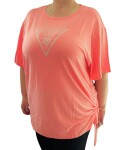 Dámské růžové volnější triko Guess E4GI00
