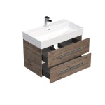 Koupelnová skříňka s umyvadlem SAT Cube Way 80x53x46 cm dub Wellington mat CUBE46802DWSAT CUBE46802DWSAT