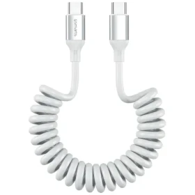 4smarts kabel USB-C na USB-C spirálový 240W bílá / Kabel / USB Power Delivery / 1,5 m (541601)