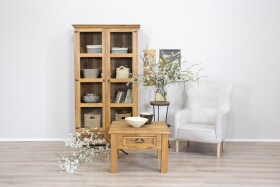 ARTEN (NANO Systems s.r.o.) Rustikální vitrína POPRAD VIT 107 - borovice (tmavý vosk/světlý vosk)