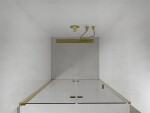MEXEN - Lima skládací sprchové dveře 100, čiré sklo, zlatý se stěnovým profilem 856-100-000-50-00