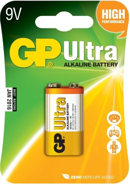 GP 9V Ultra alkalická - 1 ks (1014511000)