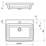 RAVAK - Comfort Umyvadlo 80x46 cm, s 1 otvorem pro baterii, bílá XJX01280001