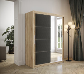 Šatní skříň Abi Tapi Barva korpusu: Dub Sonoma, Rozměry: 150 cm, Dveře: Manila 16