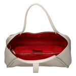 Luxusní kožená kabelka do ruky Valentina, béžová