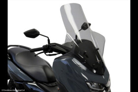 Yamaha Nmax 125 21-24, Nmax 155 22-24 Skútr plexi Powerbronze 710 mm With hand blisters - lehce kouřová