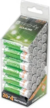 Techly High Power Baterie AA / 1.5V / alkalická / 24 ks / v blistru (306998)