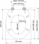 Eisl - Wc sedátko Compass MDF se zpomalovacím mechanismem SOFT-CLOSE 80132Compass