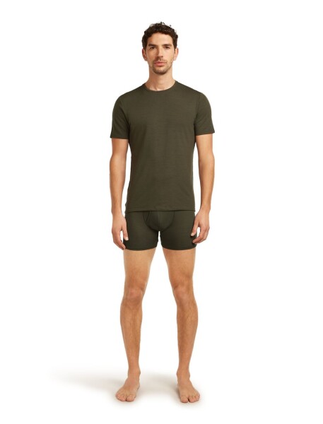 Pánské merino boxerky ICEBREAKER Mens Anatomica Boxers wFly, Dark Loden velikost: S