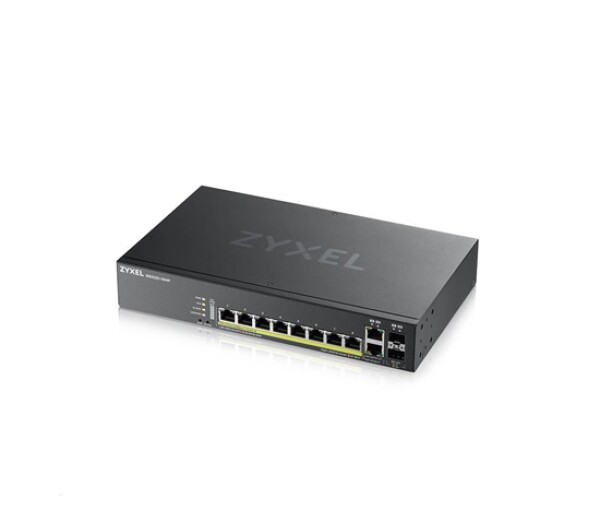 Zyxel GS2220-10HP 10-port L2 Managed Gigabit PoE Switch, 8x gigabit RJ45, 2x gigabit RJ45/SFP, PoE 180 W EDF_311825