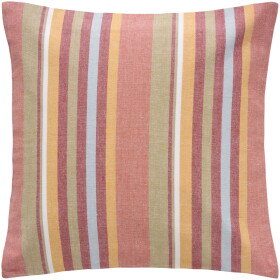 Ib Laursen Bavlněný povlak na polštář Multuciloured Thin Stripes 50 × 50 cm, červená barva, textil