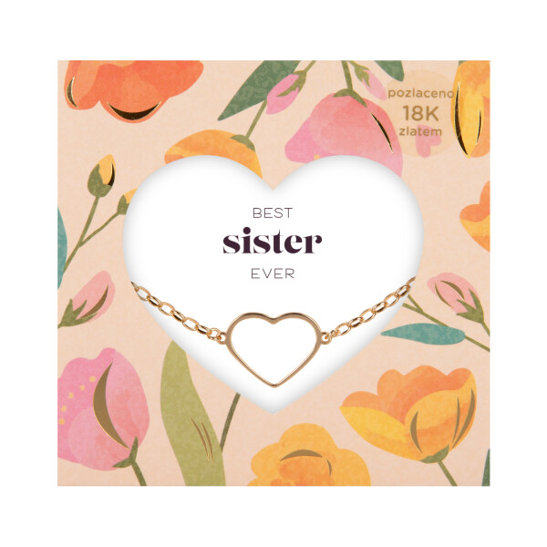 Náramek se vzkazem - Best sister ever - Albi