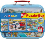 Puzzle Doprava plechovém kufříku