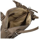 Módní dámská kožená kabelka do ruky Hannah, taupe