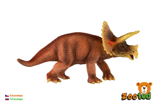 Triceratops zooted plast 20cm sáčku