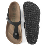Birkenstock Gizeh Birko-Flor women's Narrow Black žabky pro úzkou nohu vegan black (1020487) dámské 41