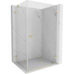 MEXEN/S - Lunar-B sprchový kout dveře křídlové pravá 90 x 70, transparent, zlato kartáčovaná 832-090-070-55-00-P