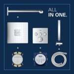 GROHE - Vitalio SmartActive Sprchový set s termostatem pod omítku, 31x31 cm, 2 proudy, chrom 34875000