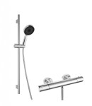 Kielle - Oudee Sprchový set s termostatickou baterií, tyčí, hadicí a sprchovou hlavicí, chrom 20602SNT10