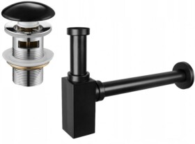 MEXEN/S - Umyvadlový sifon s výpustí click-clack s přepadem černá 7992060-75