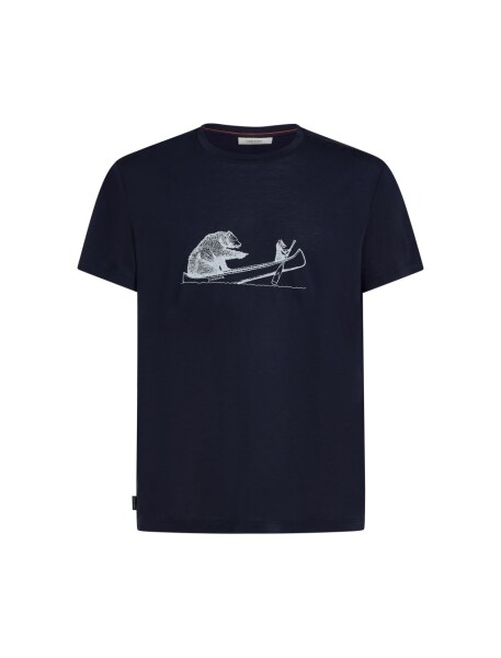 ICEBREAKER Mens Mer Core SS Tee Canoe Companions, Midnight Navy velikost: XXL