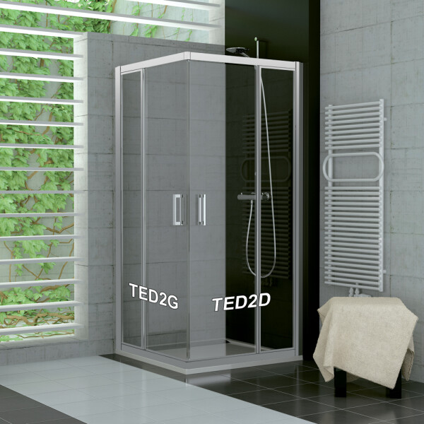 SanSwiss TED2G 0750 01 07 Levý díl sprchového koutu 75 cm, matný elox/sklo
