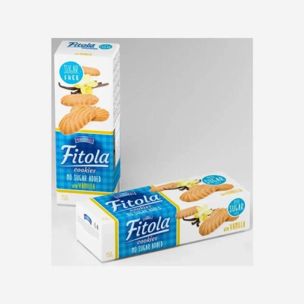 Fitola Křehké sušenky bez přidaného cukru s vanilkovou příchutí 130 g