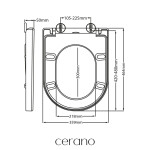 CERANO - WC sedátko Hygisink - SoftClose - UF plast - bílá lesklá - 35,9x5x46,4 CER-414797