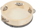 PP World Percussion Wooden Tambourine ~ 15cm Natural