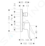 HANSGROHE - Metris New Vanová baterie pod omítku, chrom 31493000