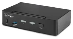 StarTech 2-portový KVM přepínač DisplayPort / KVM přepínač / 8K 60Hz / DisplayPort 1.4 / USB (D86A2-2-PORT-8K-KVM)