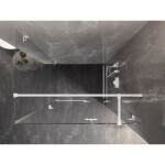 MEXEN/S - Lunar T sprchový kout dveře křídlové pravá 140 x 100, transparent, bílá 834T-140-100-20-00-P