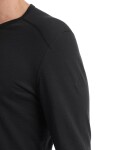 Pánské merino triko dlouhý rukáv ICEBREAKER Mens 200 Oasis LS Crewe, Black velikost: S