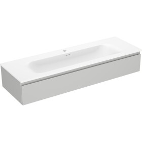MEXEN/S - Orio koupelnová skříňka 140 cm s umyvadlem Vela, 1 šuplík, šedá mat/bílá mat 91A10-14023-1-BF62-W23M01