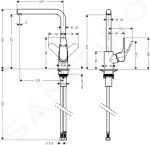 HANSGROHE - Focus M41 Dřezová baterie, chrom 31817000