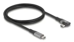 DeLock USB4 Thunderbolt 4 černá / Kabel / USB-C rovný - USB-C lomený / 40 Gbps / PD 240 W / 1 m (81131)