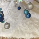 Podložka pod vánoční stromeček, chlupatá, 150 cm, bílá Ruhhy 22228