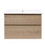 Koupelnová skříňka 2 zásuvková s umyvadlem Naturel Savona 78x53x44,8 cm dub Halifax mat SAVONA280DH SAVONA280DH