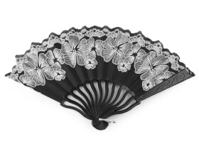 Ptakoviny.cz Vějíř - černo stříbrný