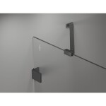 MEXEN/S - Lunar-F sprchový kout skládací dveře levá 90 x 70, transparent, grafit kartáčovaná 836-090-070-66-00-L