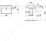 Laufen - Pro S Umyvadlo, 600x465 mm, 1 otvor pro baterii, s LCC, bílá H8109634001041