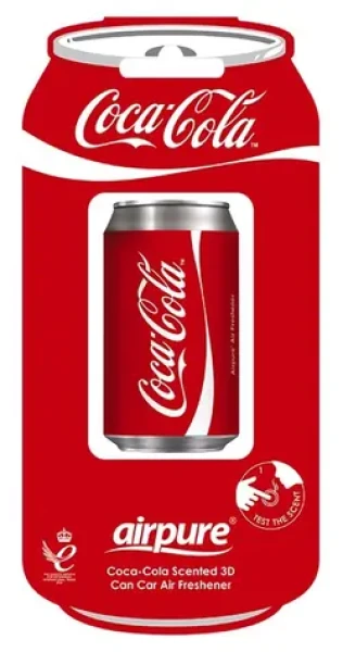 Airpure Osvěžovač vzduchu do auta Coca-Cola Original / Osvěžovač vzduchu do auta / 3D plechovka / Vůně cola