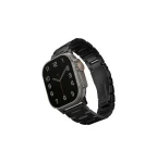 UNIQ Osta článkový ocelový řemínek pro Apple Watch 49 45 44 42 mm - MIDNIGHT (černá) (8886463684634)