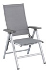 KETTLER CIRRUS polohovací, hliníkové křeslo - stříbrná / šedá