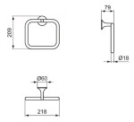 IDEAL STANDARD - La Dolce Vita Držák ručníku, Magnetic Grey T5501A5