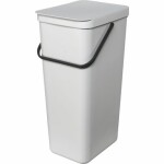 Brabantia Sort Go Odpadkový koš 40L světle šedá / s rukojetí / plast / 26.7 x 62 x 34.1 cm (214424)