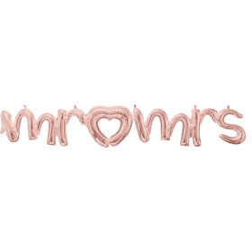 Mr & Mrs balónek růžovo-zlatá 149 cm x 25 cm Amscan Mr & Mrs balónek růžovo-zlatá 149 cm x 25 cm Amscan